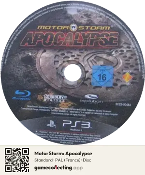 MotorStorm: Apocalypse PlayStation 3, PAL disc