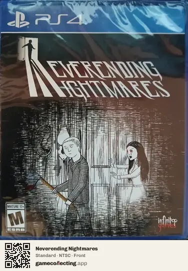 Neverending Nightmares PlayStation 4, NTSC box front