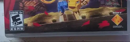 Puppeteer, the ESRB box on its front