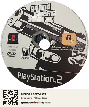 Grand Theft Auto III PlayStation 2, NTSC disc