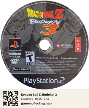 Dragon Ball Z: Budokai 3 PlayStation 2, NTSC disc
