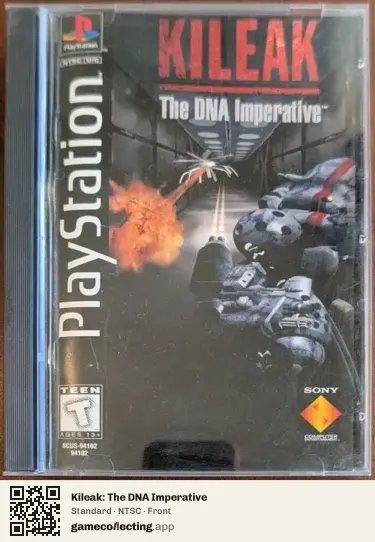 Kileak: The DNA Imperative PlayStation, NTSC box front