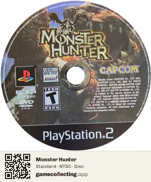 Monster Hunter PlayStation 2, NTSC disc