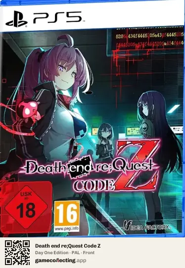 Death end re;Quest Code Z PlayStation 5, PAL box front