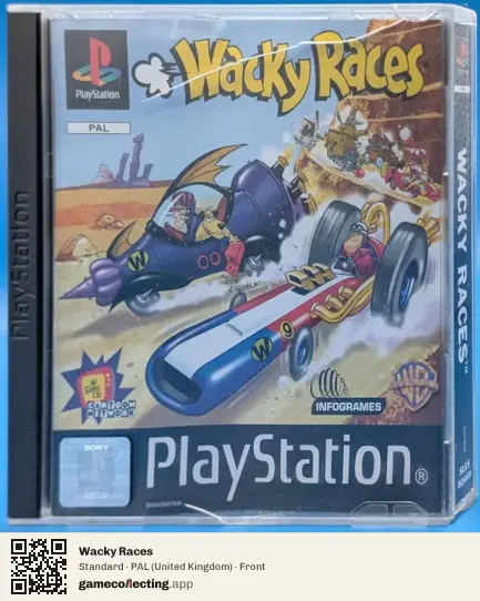 Wacky Races PlayStation, United Kingdom box front