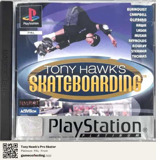Tony Hawk's Pro Skater PlayStation, PAL box front