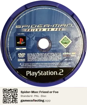 Spider-Man: Friend or Foe PlayStation 2, PAL disc
