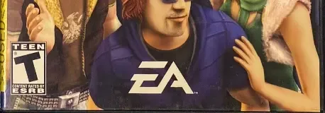 The Sims 2, the ESRB box on its front
