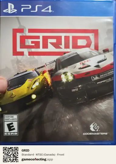 GRID PlayStation 4, Canada box front