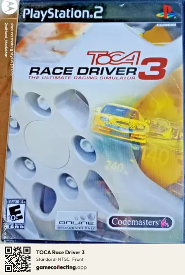 TOCA Race Driver 3 PlayStation 2, NTSC box front