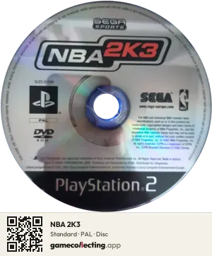 NBA 2K3 PlayStation 2, PAL disc