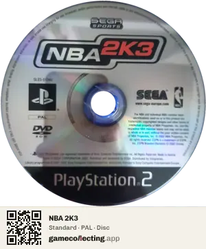 NBA 2K3 PlayStation 2, PAL disc