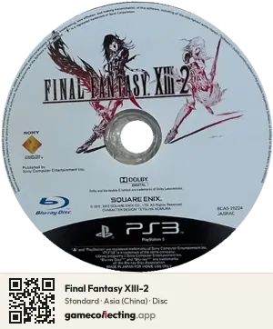 Final Fantasy XIII-2 PlayStation 3, Asia disc