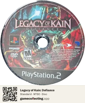 Legacy of Kain: Defiance PlayStation 2, NTSC disc