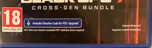 Call of Duty: Black Ops 7, the PEGI square on its front