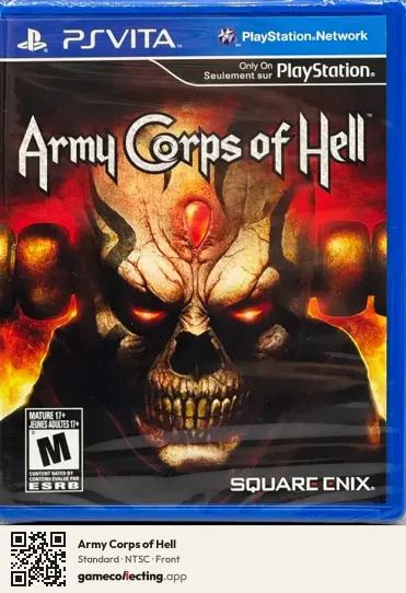 Army Corps of Hell PlayStation Vita, NTSC box front