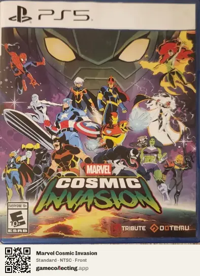 Marvel Cosmic Invasion PlayStation 5, NTSC box front