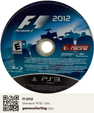 F1 2012 PlayStation 3, NTSC disc