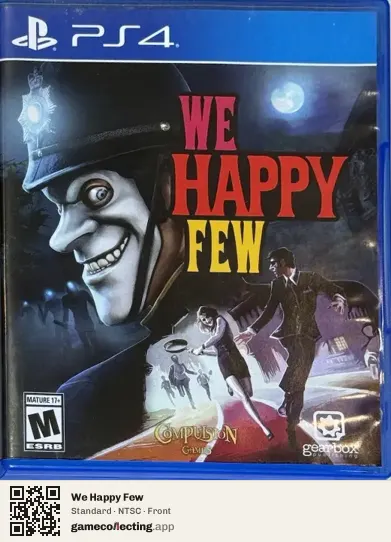 We Happy Few PlayStation 4, NTSC box front