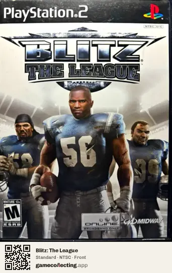 Blitz: The League PlayStation 2, NTSC box front