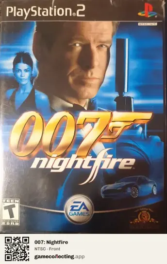 007: Nightfire PlayStation 2, NTSC box front