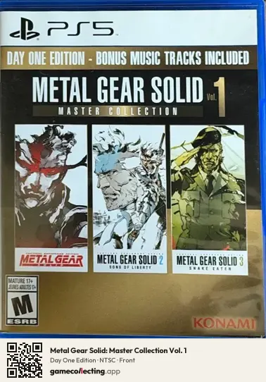 Metal Gear Solid: Master Collection Vol. 1 PlayStation 5, NTSC box front