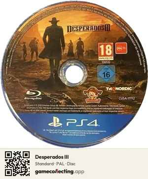 Desperados III PlayStation 4, PAL disc