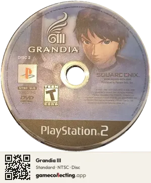 Grandia III PlayStation 2, NTSC disc