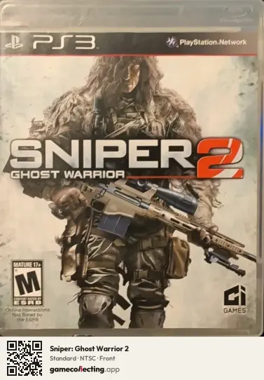 Sniper: Ghost Warrior 2 PlayStation 3, NTSC box front