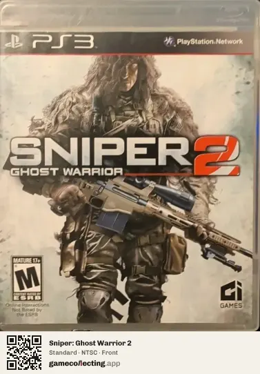 Sniper: Ghost Warrior 2 PlayStation 3, NTSC box front