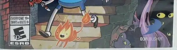 Adventure Time: Explore the Dungeon Because I Don't Know!, the ESRB box on its front