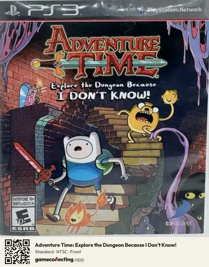 Adventure Time: Explore the Dungeon Because I Don't Know! PlayStation 3, NTSC box front