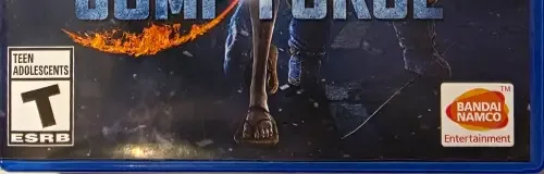 Jump Force, the ESRB box on its front