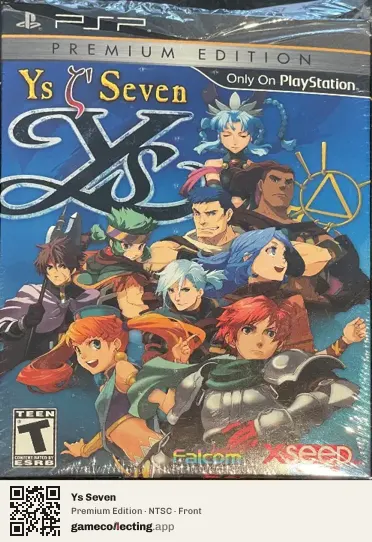 Ys Seven PlayStation Portable, NTSC box front