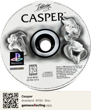 Casper PlayStation, NTSC disc