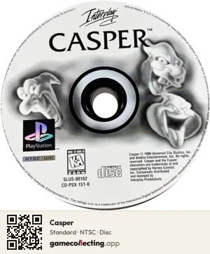 Casper PlayStation, NTSC disc