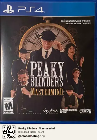 Peaky Blinders: Mastermind PlayStation 4, NTSC box front