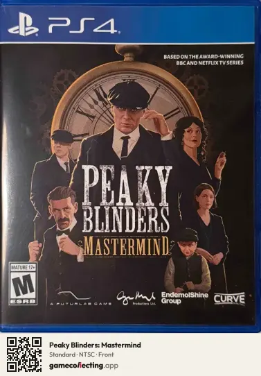 Peaky Blinders: Mastermind PlayStation 4, NTSC box front