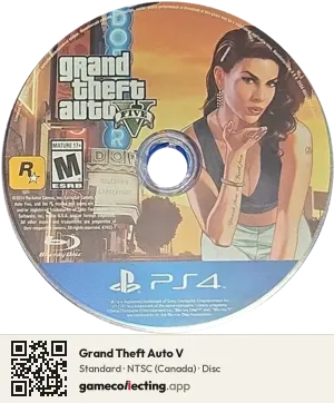 Grand Theft Auto V PlayStation 4, NTSC disc