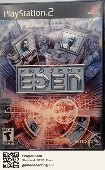 Project Eden PlayStation 2, NTSC box front