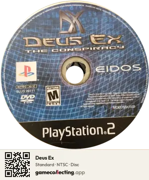Deus Ex PlayStation 2, NTSC disc