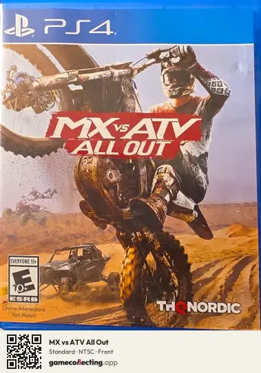 MX vs ATV All Out PlayStation 4, NTSC box front