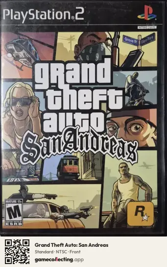 Grand Theft Auto: San Andreas PlayStation 2, NTSC box front