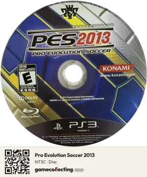 Pro Evolution Soccer 2013 PlayStation 3, NTSC disc