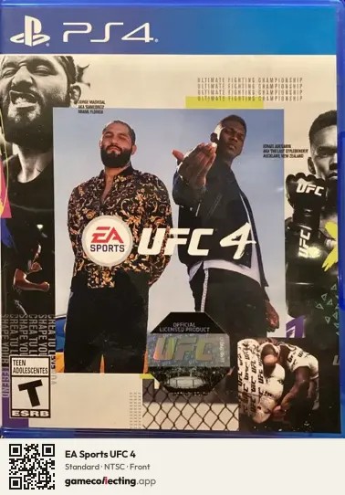 EA Sports UFC 4 PlayStation 4, NTSC box front