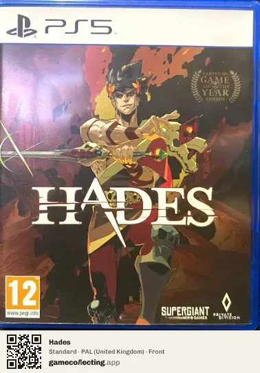 Hades PlayStation 5, United Kingdom box front
