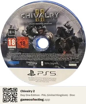 Chivalry 2 PlayStation 5, PAL disc