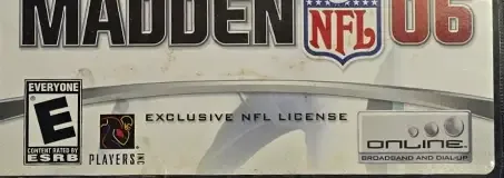 Madden NFL 06, the ESRB box on its front