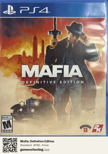 Mafia: Definitive Edition PlayStation 4, NTSC box front