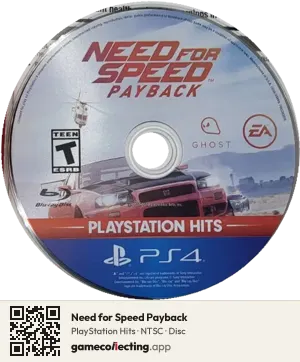 Need for Speed Payback PlayStation 4, NTSC disc